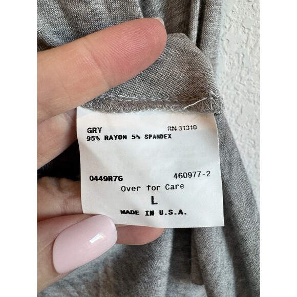 AB Studio Women's Gray Open Front Layered Cardigan Sweater Long Sleeve Large - Picture 6 of 11